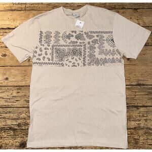 T-bar x Cotton On Men Sz Pearl Paisley Panel T-Shirt NWT